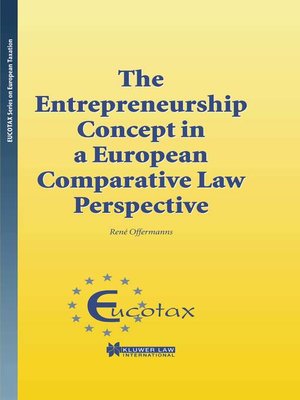 cover image of The Entrepreneurship Concept in a European Comparative Law Perspective